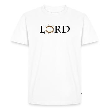 Seigneur, Seigneur Jésus Messie - T-shirt Premium bio Homme - blanc - Devant - Nico (187cm)