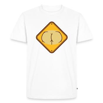 butt ass ass behind butt sexy girl woman we - Men's Premium Organic T-Shirt - white - Front - Nico (187cm)