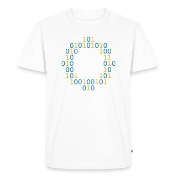 bunter ring rund kreis hacker 10010101 Zahlen must - Men's Premium Organic T-Shirt - white - Front - Nico (187cm)