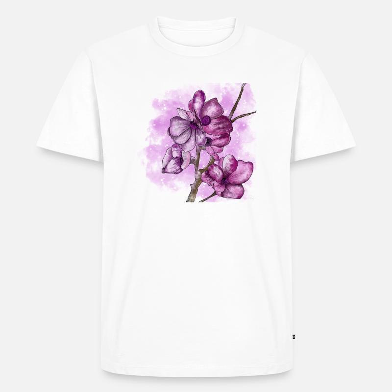 Kirschblüte Sakura - Männer Premium Bio T-Shirt - Weiß