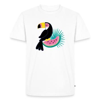 Toucan & Melon - Men's Premium Organic T-Shirt - white - Front - Nico (187cm)