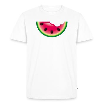 Smiley Watermelon - T-shirt Premium bio Homme - blanc - Devant - Nico (187cm)