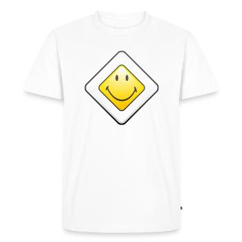 Smiley Main Street - T-shirt Premium bio Homme - blanc - Devant - Nico (187cm)