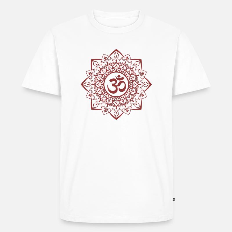 Om design II - Männer Premium Bio T-Shirt - Weiß