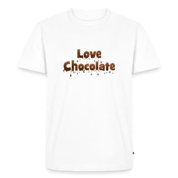 Love Chocolate - T-shirt Premium bio Homme - blanc - Devant - Nico (187cm)