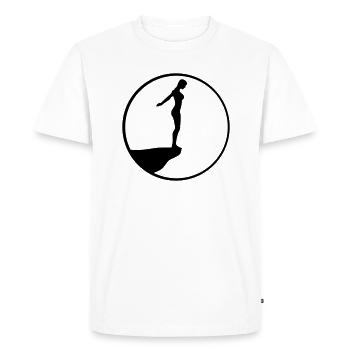 Cliff Diver Logo Design - Men's Premium Organic T-Shirt - white - Front - Nico (187cm)