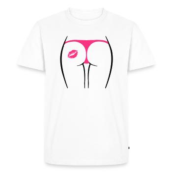 ass_2 - T-shirt Premium bio Homme - blanc - Devant - Nico (187cm)