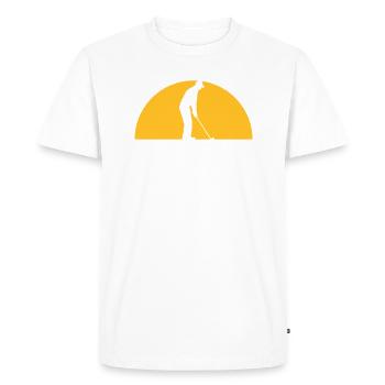 Play golf in the evening - Men's Premium Organic T-Shirt - white - Front - Nico (187cm)