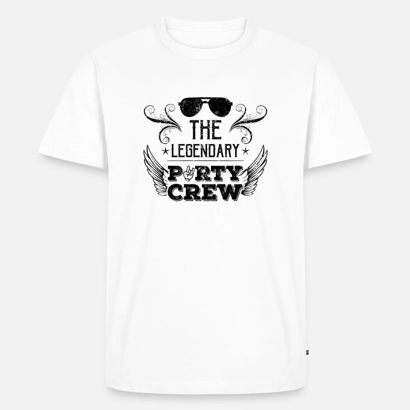 party crew design - Männer Premium Bio T-Shirt - Weiß