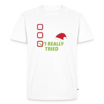 Ugly Christmas - Men's Premium Organic T-Shirt - white - Front - Nico (187cm)
