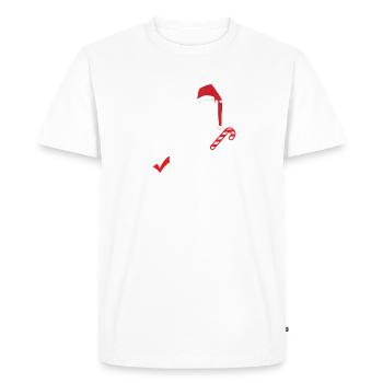 Noël laid - T-shirt Premium bio Homme - blanc - Devant - Nico (187cm)