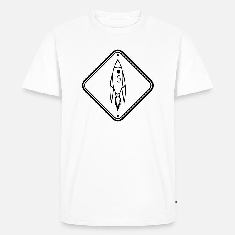 Shield Note Rocket - Men's Premium Organic T-Shirt - white