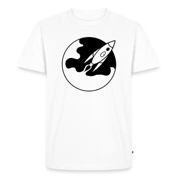 The rocket takes off - Men's Premium Organic T-Shirt - white - Front - Nico (187cm)