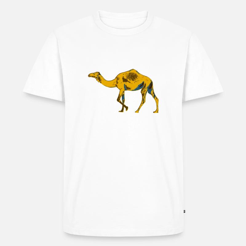Dromedar - Männer Premium Bio T-Shirt - Weiß