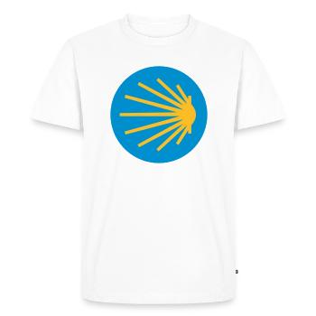 pétoncle classique ronde - T-shirt Premium bio Homme - blanc - Devant - Nico (187cm)