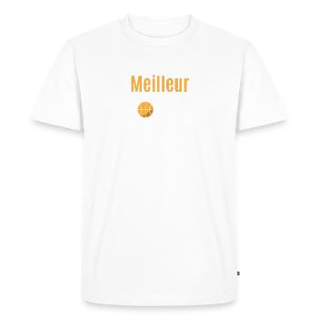 Meilleur coach basket - T-shirt Premium bio Homme - blanc - Devant - Nico (187cm)