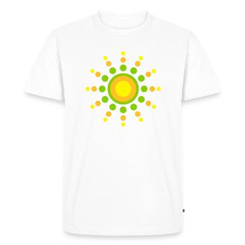 sun of circles - Men's Premium Organic T-Shirt - white - Front - Nico (187cm)