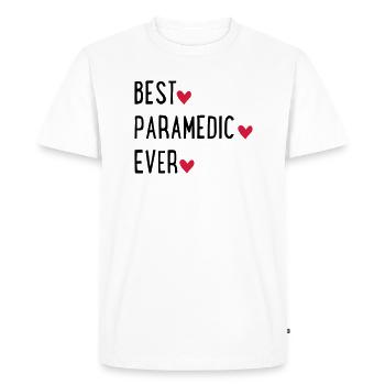 ambulancier - T-shirt Premium bio Homme - blanc - Devant - Nico (187cm)