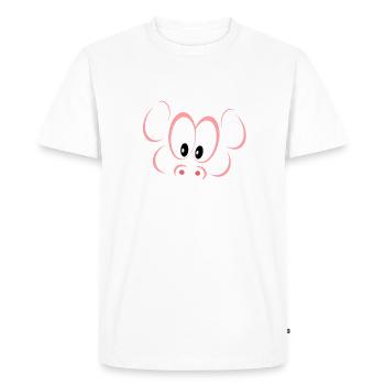 Cochon (couleur) - T-shirt Premium bio Homme - blanc - Devant - Nico (187cm)