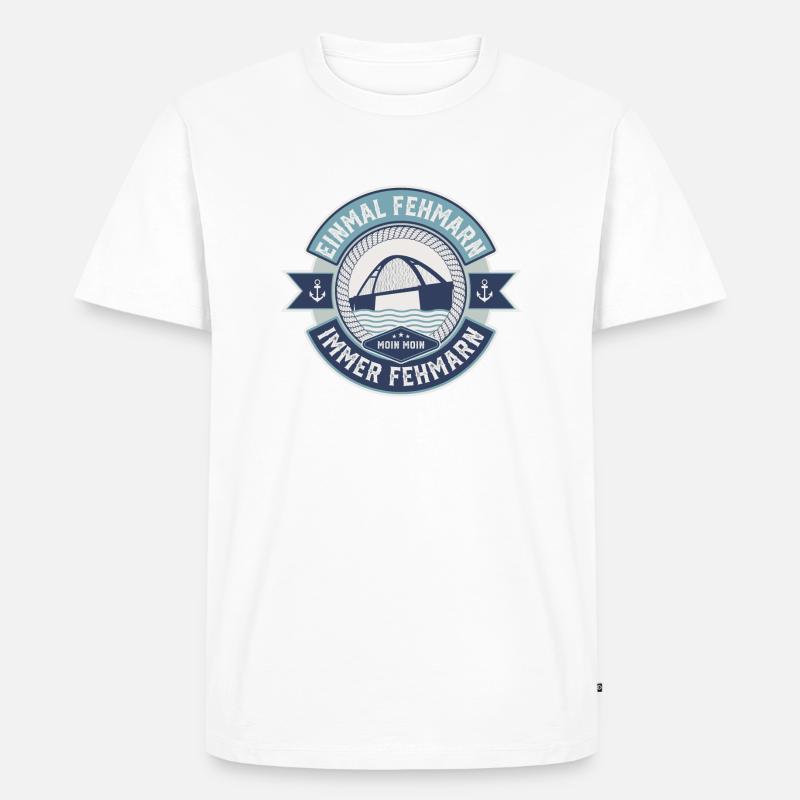 Fehmarn - Einmal Fehmarn Immer Fehmarn - Männer Premium Bio T-Shirt - Weiß