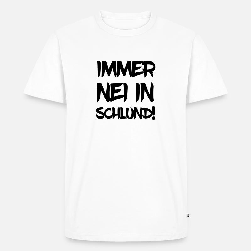 immer nei in Schlund - Männer Premium Bio T-Shirt - Weiß