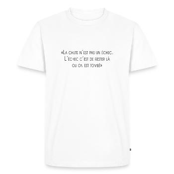 Motivation - T-shirt Premium bio Homme - blanc - Devant - Nico (187cm)