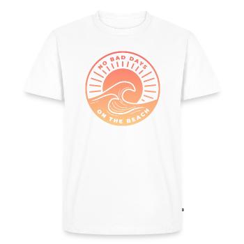 No bad days on the beach peach - Men's Premium Organic T-Shirt - white - Front - Nico (187cm)