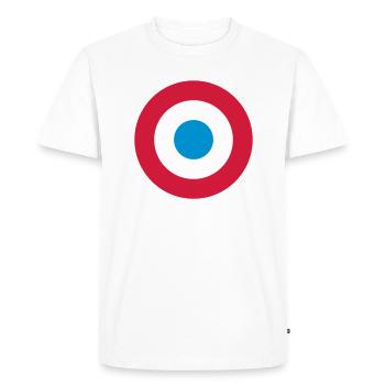 Cocarde Tricolore France - T-shirt Premium bio Homme - blanc - Devant - Nico (187cm)