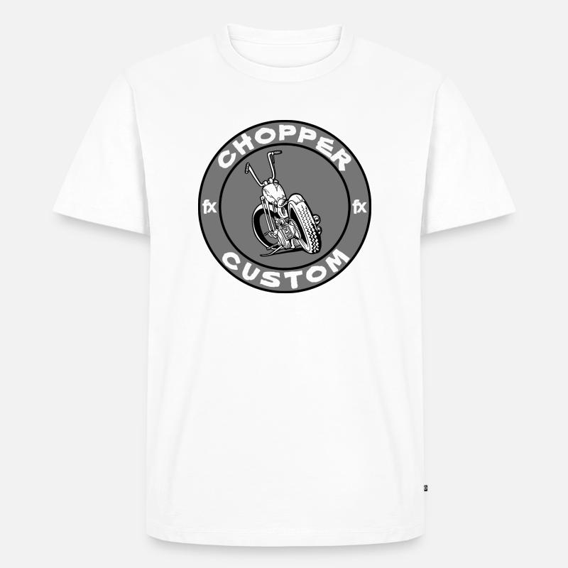 CHOPPER CUSTOM - Maglietta ecologica premium da uomo - bianco