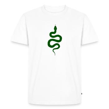 serpent vert - T-shirt Premium bio Homme - blanc - Devant - Nico (187cm)