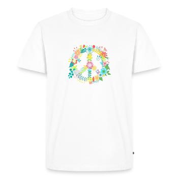 PEACE - T-shirt Premium bio Homme - blanc - Devant - Nico (187cm)