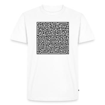 labyrinthe - T-shirt Premium bio Homme - blanc - Devant - Nico (187cm)