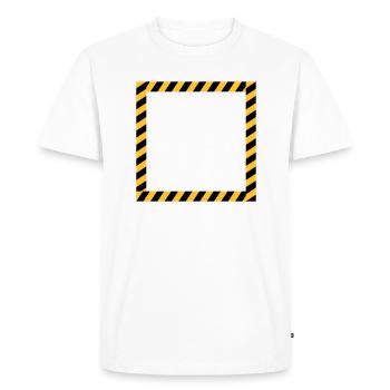 Ruban de barrière de signe de cadre - T-shirt Premium bio Homme - blanc - Devant - Nico (187cm)