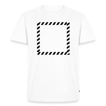 Ruban d'avertissement pour le cadre - T-shirt Premium bio Homme - blanc - Devant - Nico (187cm)