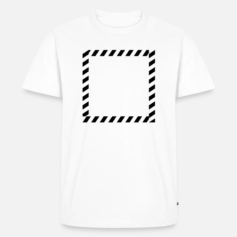 Shield frame caution tape - Men's Premium Organic T-Shirt - white