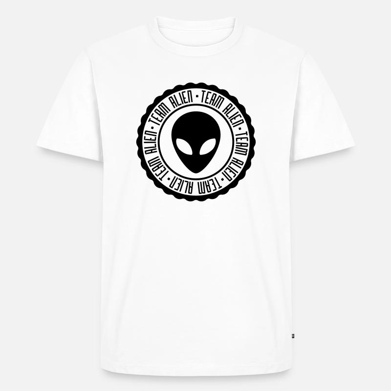 Team Alien Stempel - Männer Premium Bio T-Shirt - Weiß