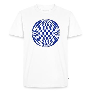 Sphère 3D - T-shirt Premium bio Homme - blanc - Devant - Nico (187cm)