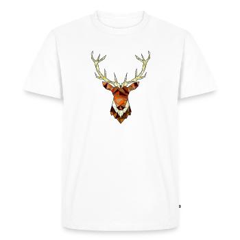 Geometric animal - Men's Premium Organic T-Shirt - white - Front - Nico (187cm)