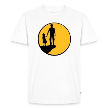 Fille de père de lune - T-shirt Premium bio Homme - blanc - Devant - Nico (187cm)