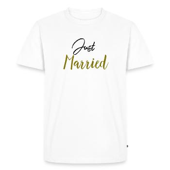 Juste Married. - T-shirt Premium bio Homme - blanc - Devant - Nico (187cm)