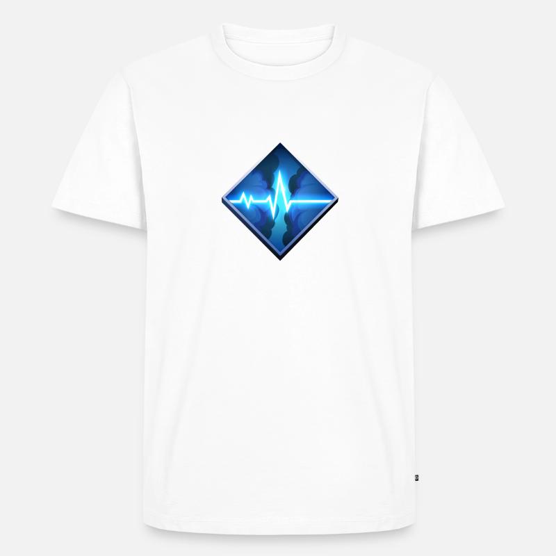 Energie Blitz EKG - Männer Premium Bio T-Shirt - Weiß
