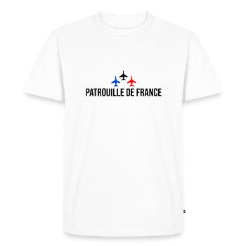 Patrouille de France meeting aérien armée de l'air - T-shirt Premium bio Homme - blanc - Devant - Nico (187cm)