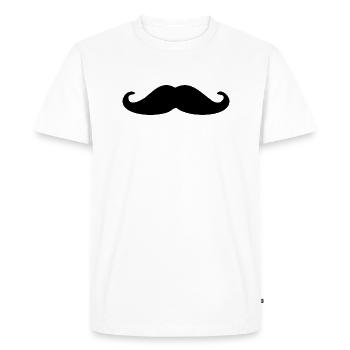 Moustache - T-shirt Premium bio Homme - blanc - Devant - Nico (187cm)