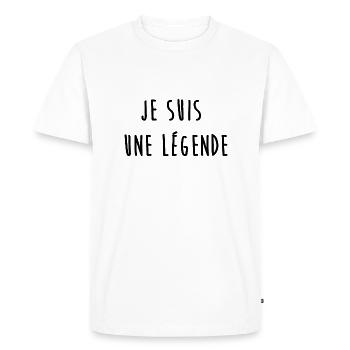 Je suis une légende - T-shirt Premium bio Homme - blanc - Devant - Nico (187cm)