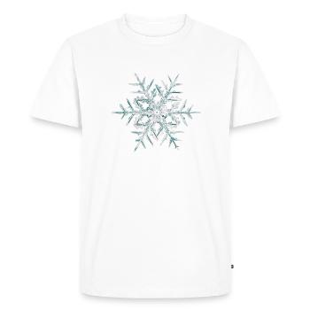 Cristaux de neige - T-shirt Premium bio Homme - blanc - Devant - Nico (187cm)