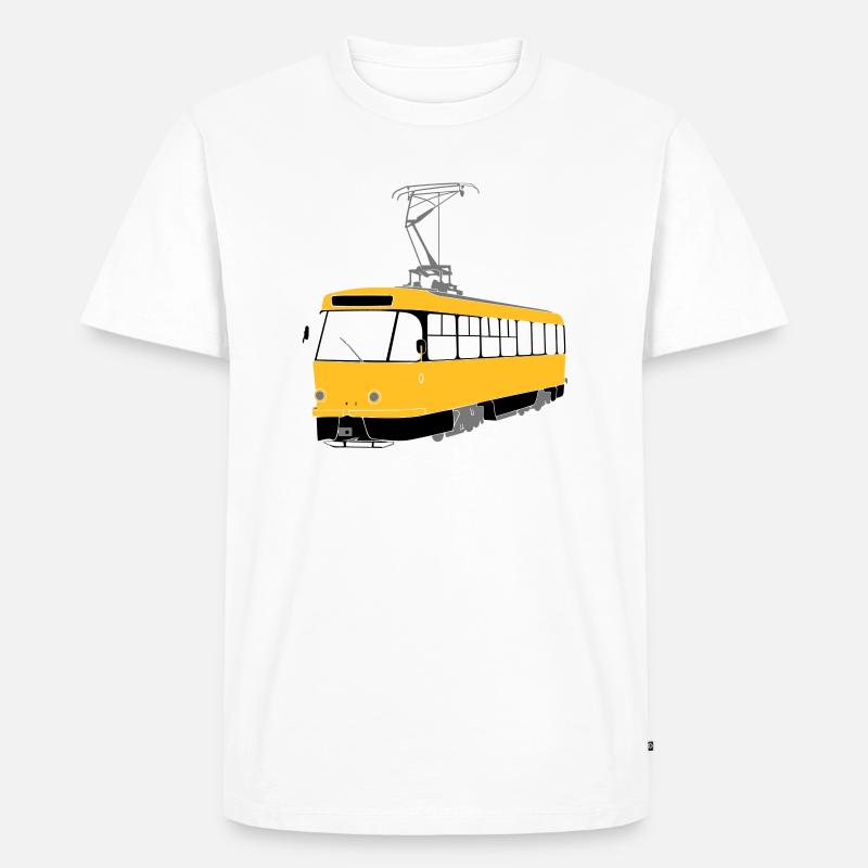 Dresdner Straßenbahn - Männer Premium Bio T-Shirt - Weiß