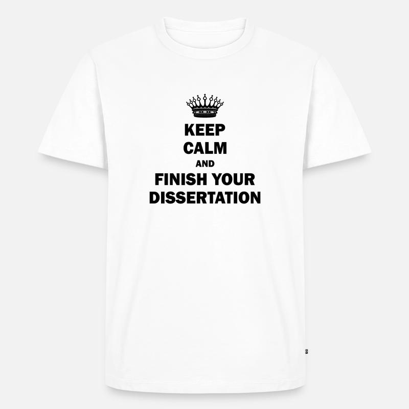 Dissertation Phd Student Geschenk - Männer Premium Bio T-Shirt - Weiß