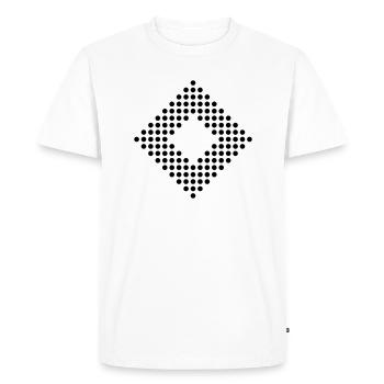 Diamond, Icon, Square, Pixel, Dots - Men's Premium Organic T-Shirt - white - Front - Nico (187cm)