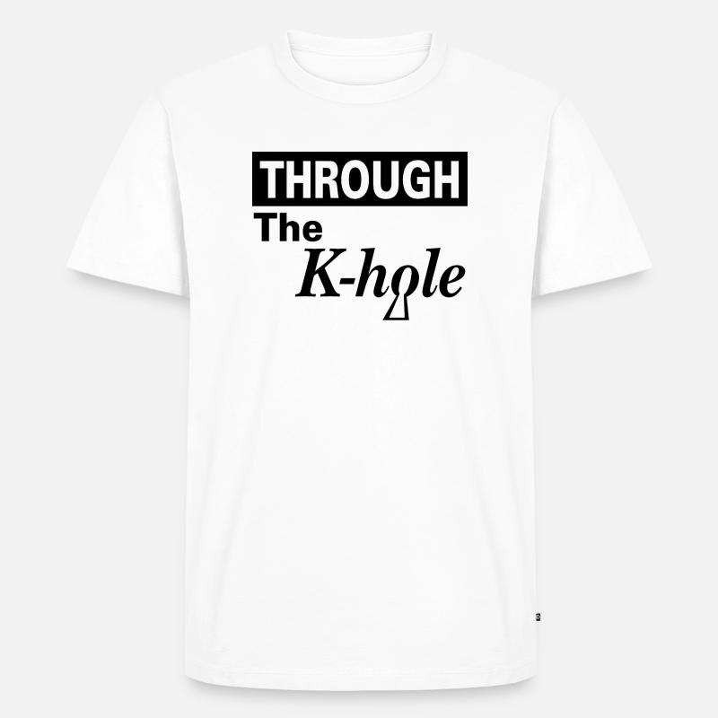 Durch das K-Loch - Männer Premium Bio T-Shirt - Weiß