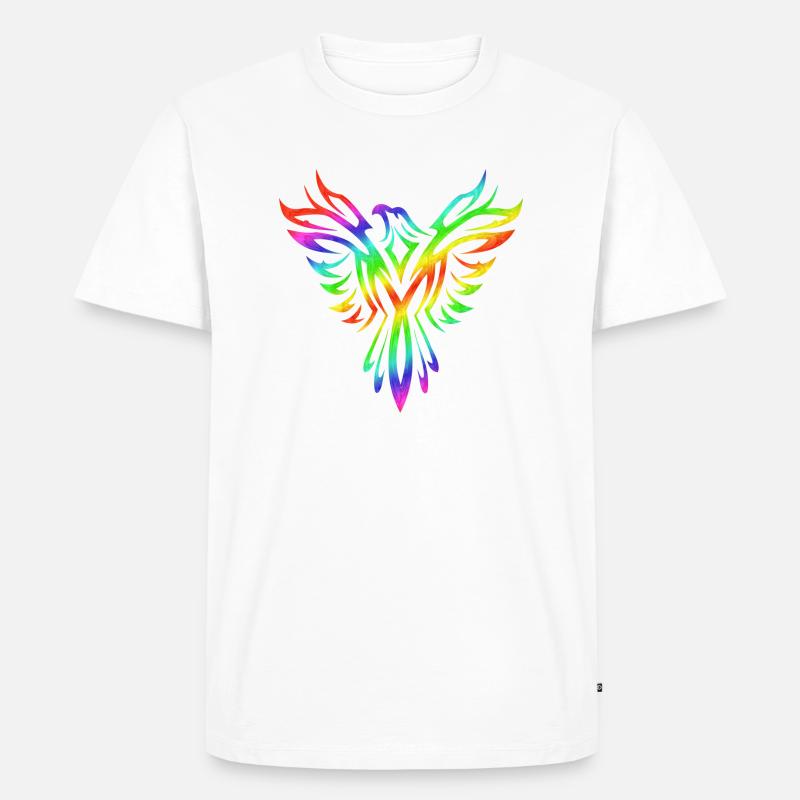Phoenix Bogen in Himmel - Männer Premium Bio T-Shirt - Weiß